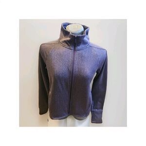 Champion  Zipper Front Sweatshirt Women Size S Purple with pockets
